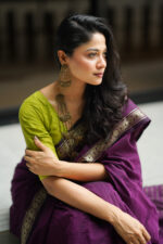 plum saree - Image 5