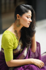 plum saree - Image 6