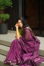 plum saree - Image 9