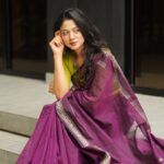 plum saree