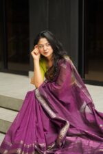 plum saree